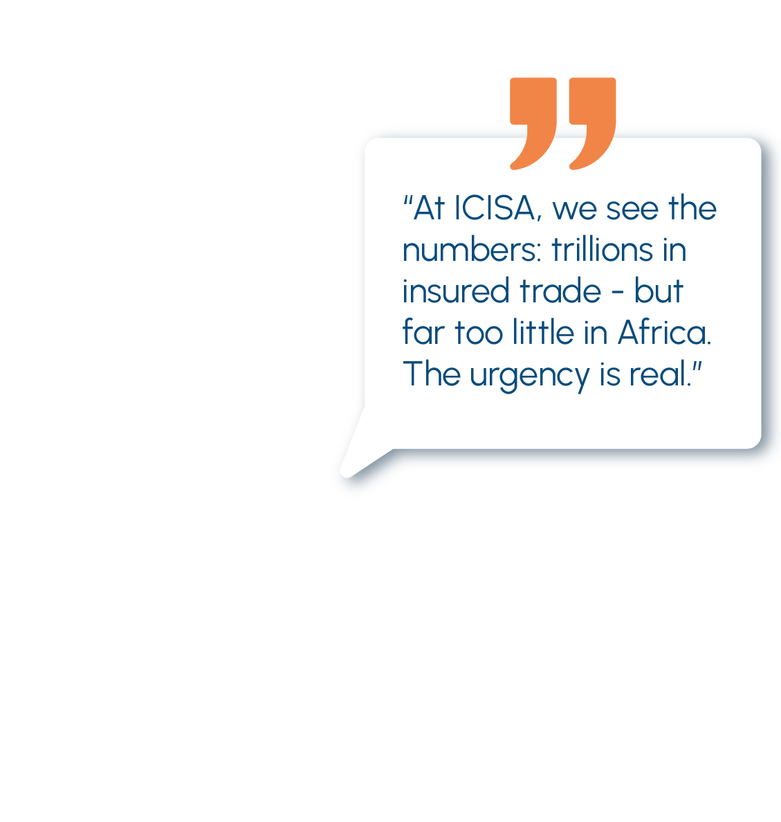 At ICISA, we see the numbers: trillions in insured trade - but far too little in Africa. The urgency is real.